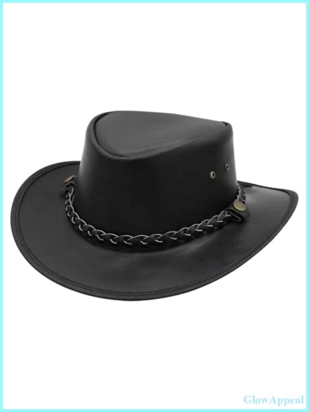 Genuine Leather Cowboy Hat Wide Brim Water Resistant Outback Vintage